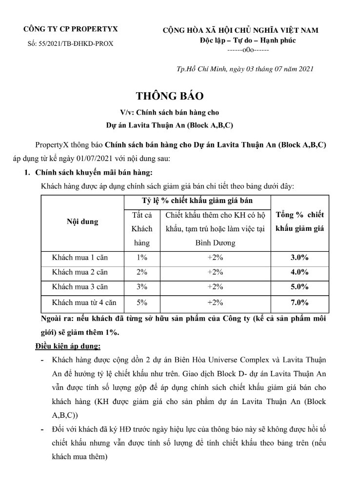 Căn hộ Lavita Thuận An giá 2,3 tỷ/ 2PN, thanh toán 30% nhận nhà, CK 9%/ giá bán