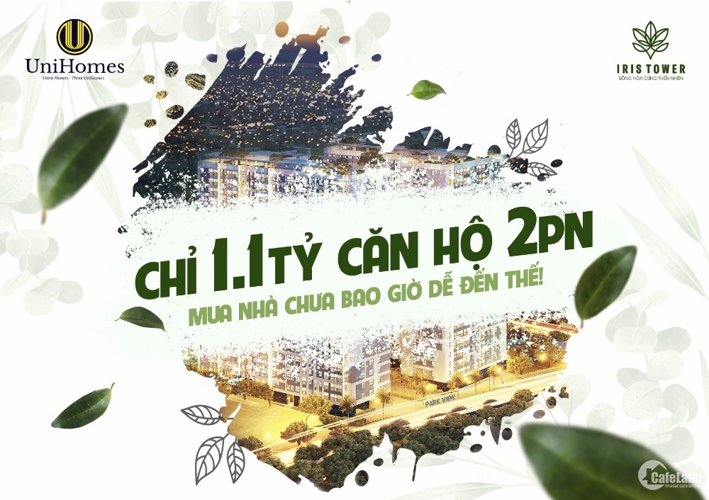 1,1 TỶ ĐỒNG SỞ HỮU CĂN HỘ 2 PHÒNG NGỦ - THANH TOÁN CHỈ 220 TRIỆU