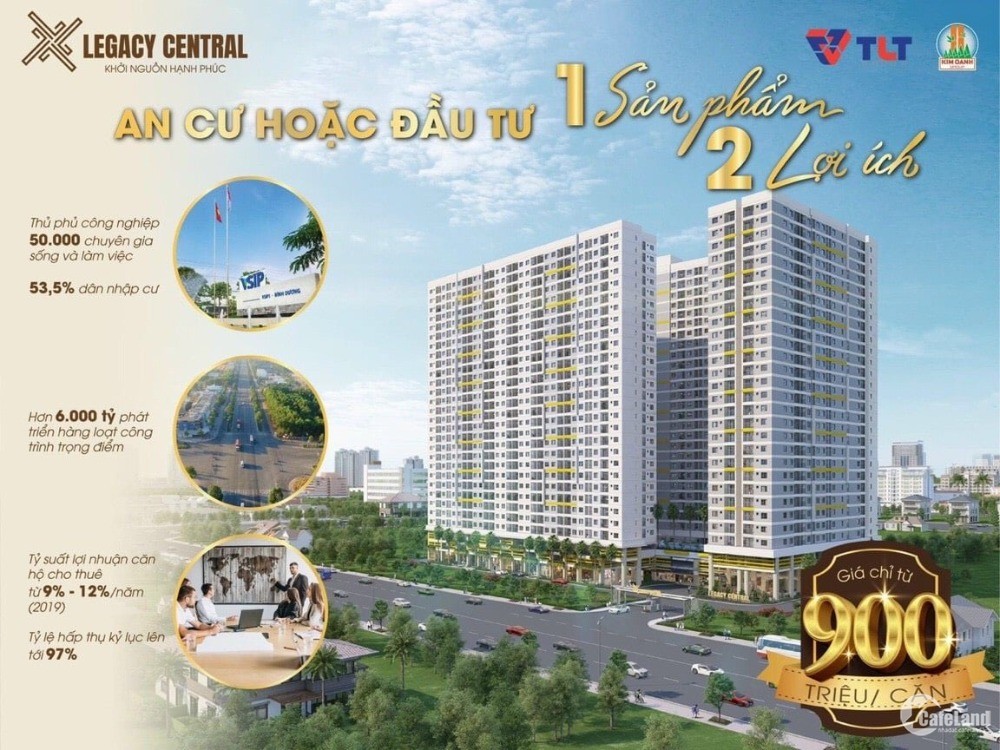 Căn hộ Legacy Central - Giá chỉ 900 triệu tại TP.Thuận An Bình Dương