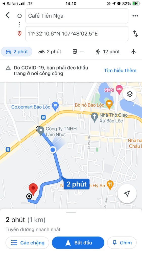 Bán đất thổ cư hẻm 74 đường 1/5, Phường B'lao, Tp. Bảo Lộc