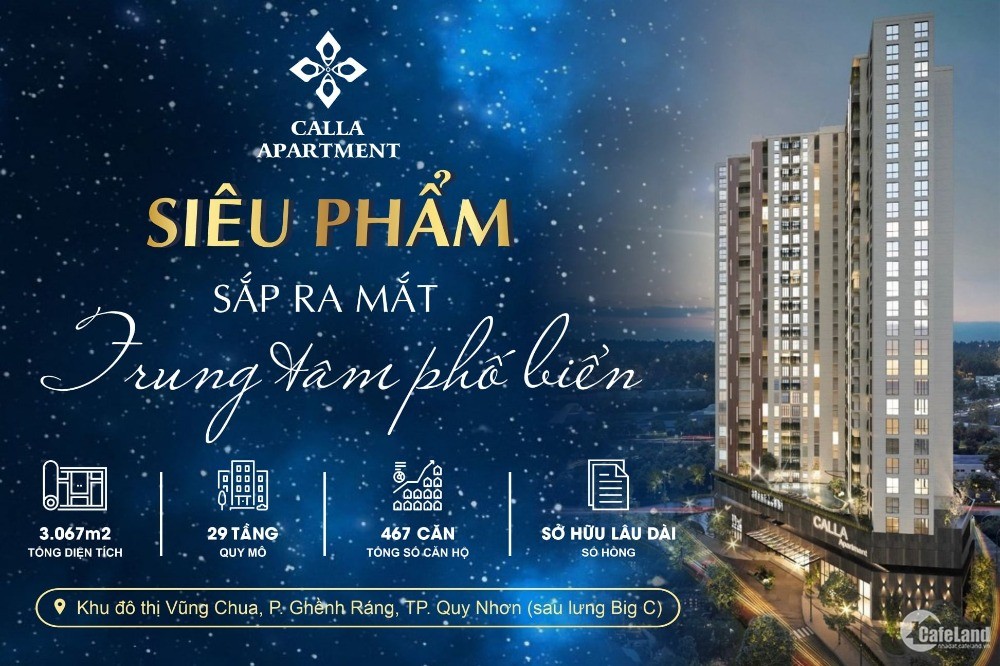 Kim Cúc sắp ra mắt căn hộ Calla Apartment Quy Nhơn cạnh siêu thị BigC