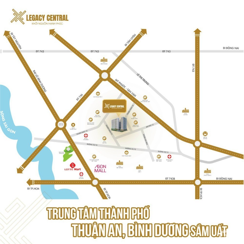 Chung cư Legacy Central trung tâm thành phố Thuận An, chỉ 200 triệu sở hữu ngay