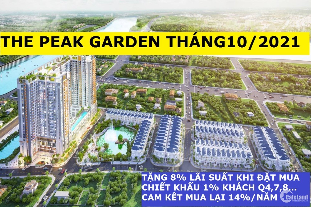 The Peak Garden Tặng 8%, Cam kết mua lại 14%, Căn 2PN 65m2, 3PN-85m2, Giá 46 tri