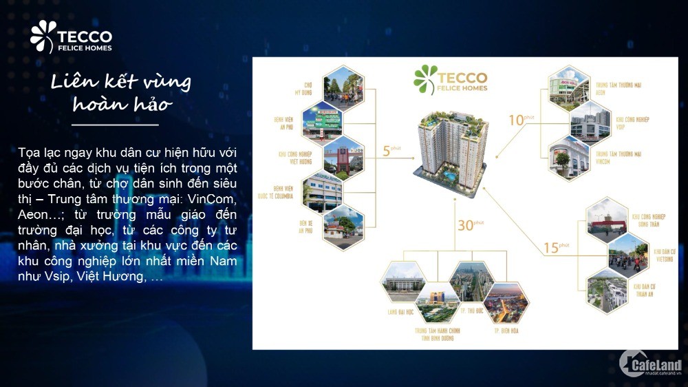 Đất Xanh Miền Đông ra mắt căn hộ Tecco Felice Homes Thuận An giá chỉ 22.9tr /m2