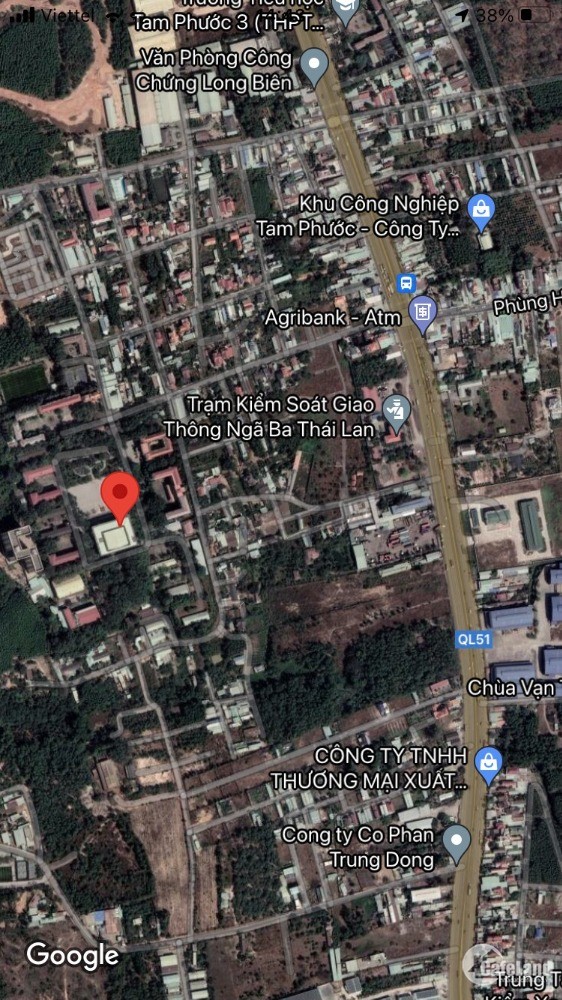 Bán gấp lô đất thổ cư Tam Phước Biên Hòa. Gía chỉ 5.5 triệu/m2