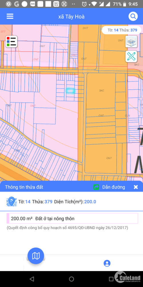 Chính chủ cần bán đất Tây Hòa  cách QL1A 250m , kế đường vành đai 4, diện tích 1