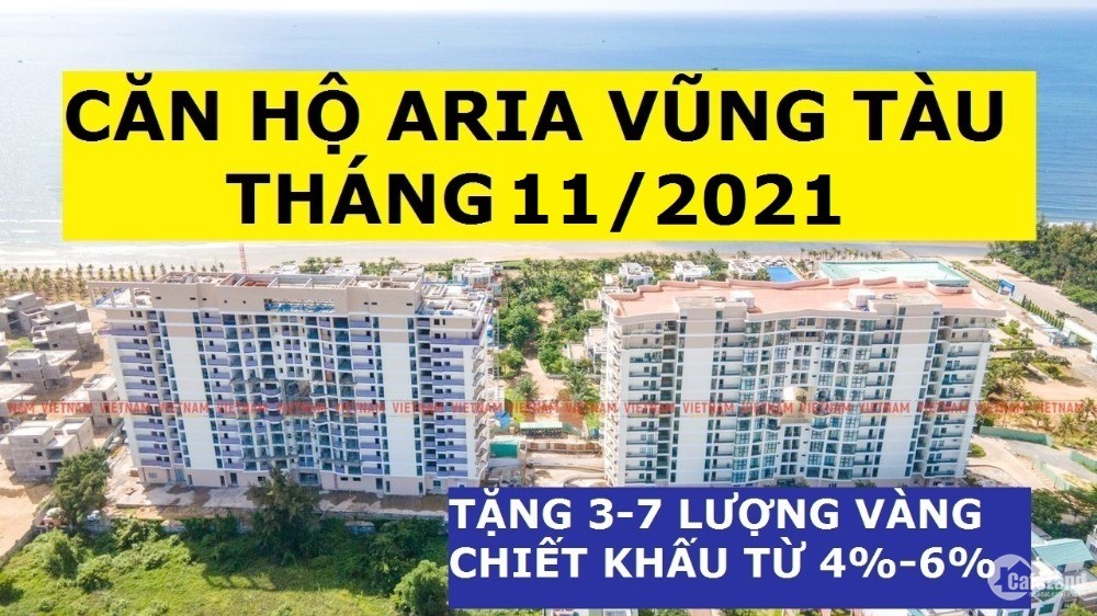 Aria Vũng Tàu Căn 2PN-85m2, Tầng 8, 2 bancon, Chiết khấu 360 Triệu, Giá 2.6 tỷ