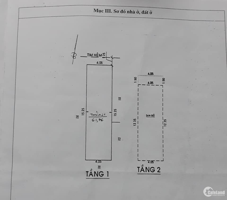 Sau BigC Trường Chinh  nhà rộng rải 4.05x15.25=61.72m2 bán cực rẻ