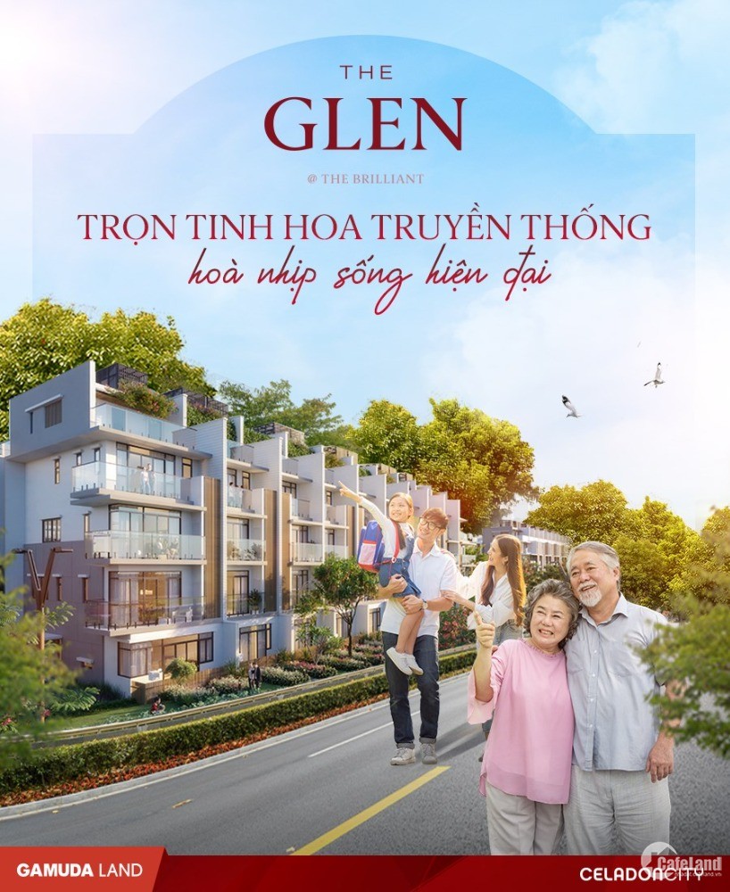 The Glen Condo Villa 2 mặt tiền 1 hầm, trệt, 4 lầu Dự án Celadon City Tân Phú