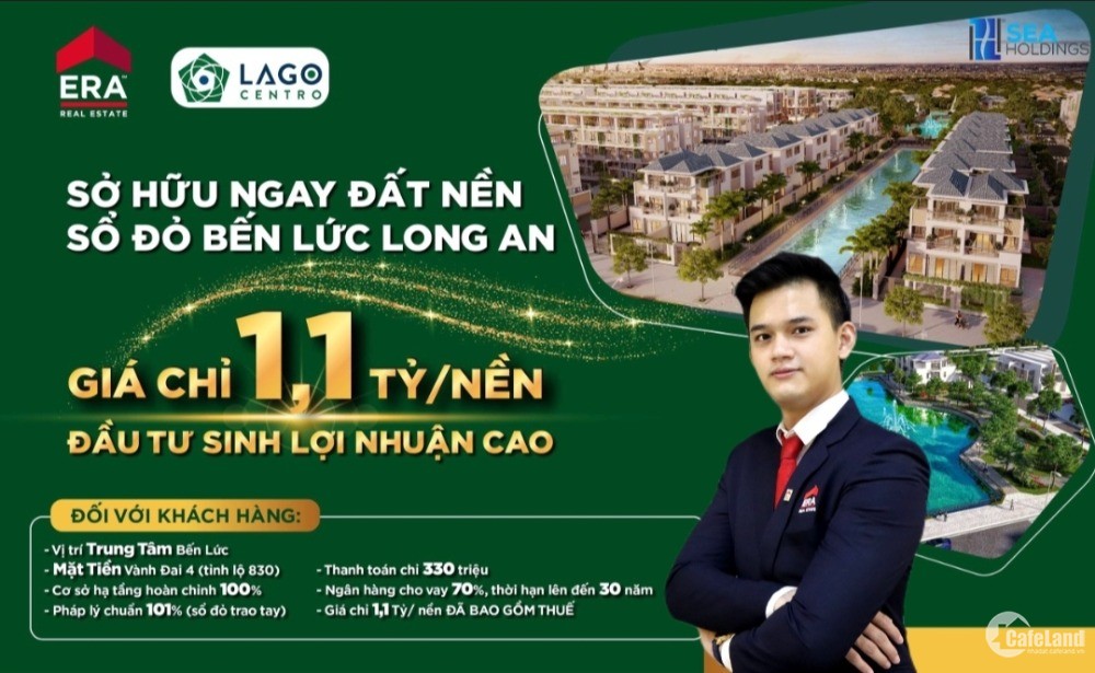 Bán đất nền Long An đưa trước 220tr (20%) sổ hồng riêng từng nền