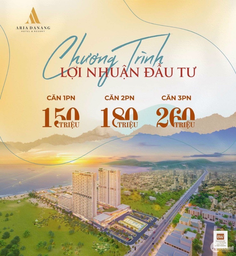 Nhận booking dự án Aria căn hộ & hotel, resort Đà Nẵng đẳng cấp 5 sao, tiện ích