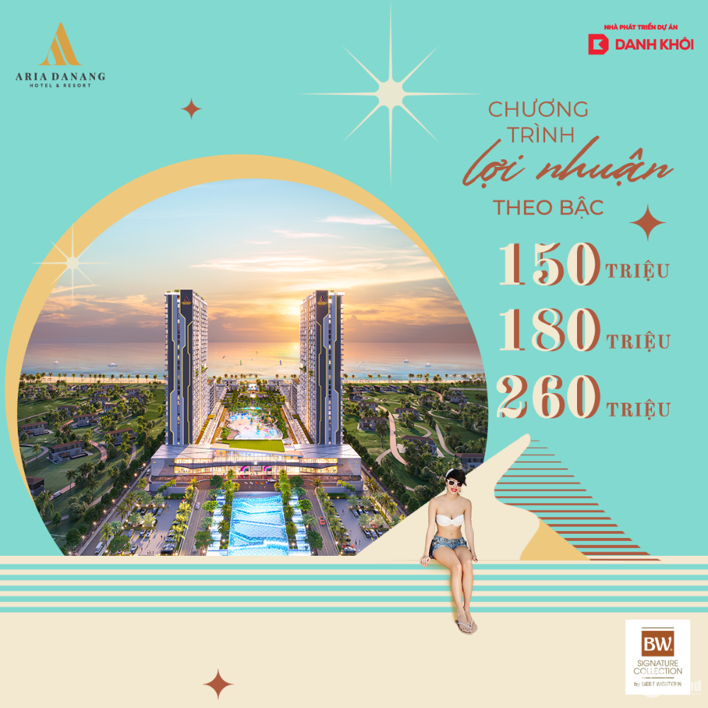 Cơ hội đầu tư siêu hot từ Aria Da Nang Hotel & Resort- Căn hộ resort biển tại ĐN