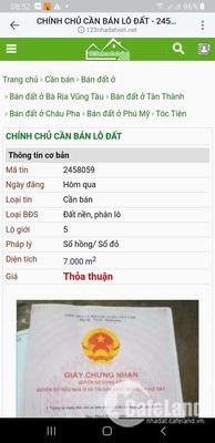 Cần bán lô đất 7000m2 có dự án khu dân cư chờ bồi thường