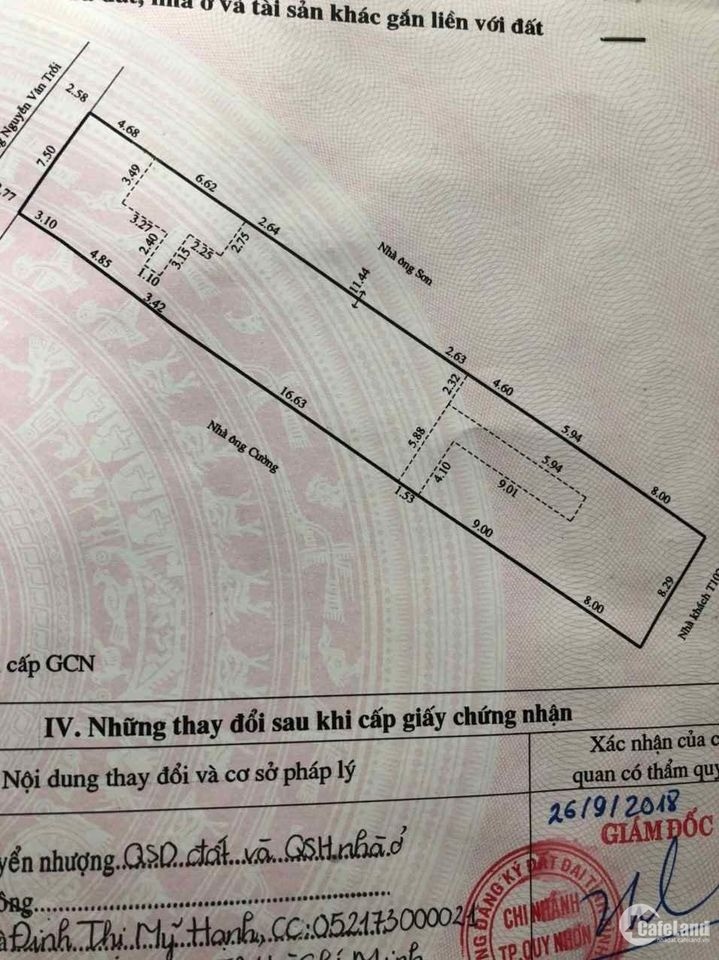 Mặt tiền đường Nguyễn Văn Trỗi phường Ngô mây cho khách kdoanh hay đầu tư