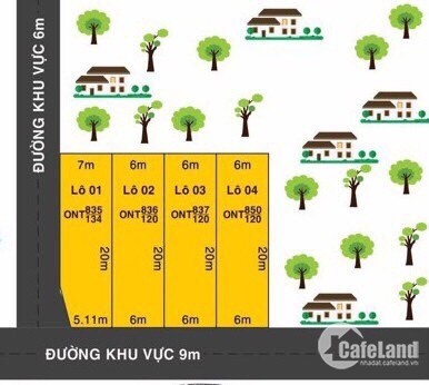 Đất CAM LỘ 6x20 full đất ở giá chỉ 350tr