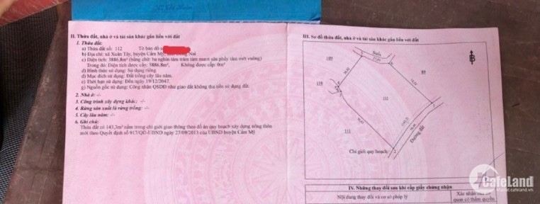Xuân Tây Cẩm Mỹ đón đầu Sân Bay- KCN . Giá rẻ- sổ hồng riêng