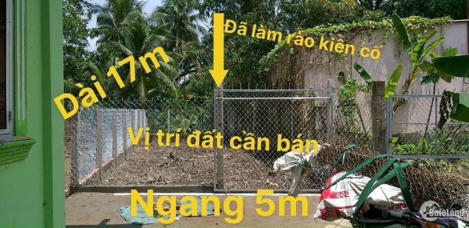 BÁN 1 NỀN  GIÁ MỀM  vị trí : PHƯỜNG 3 tp VĨNH LONG cho khách iu