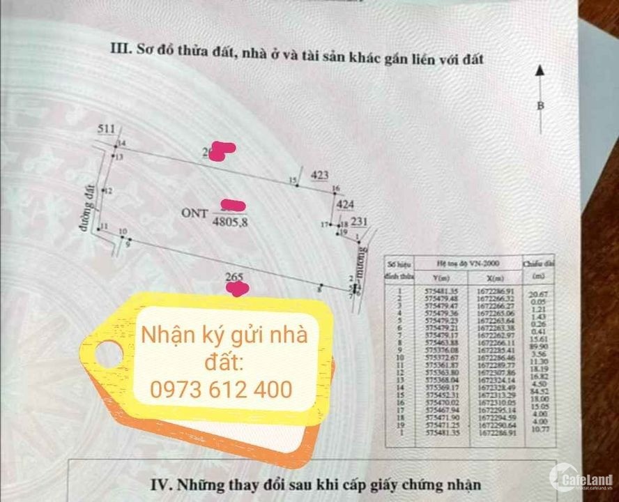 Chính chủ gửi bán vườn gần 5000m2. Nghĩa Thắng - Tư Nghĩa Cho ace khách iu