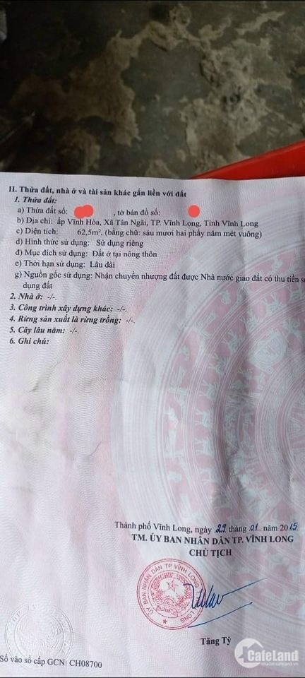 ⭐Bán căn nhà ở P.Tân Ngãi, TP. Vĩnh Long⭐⭐ Vị trí: cách Quốc Lộ 1 A 300m,