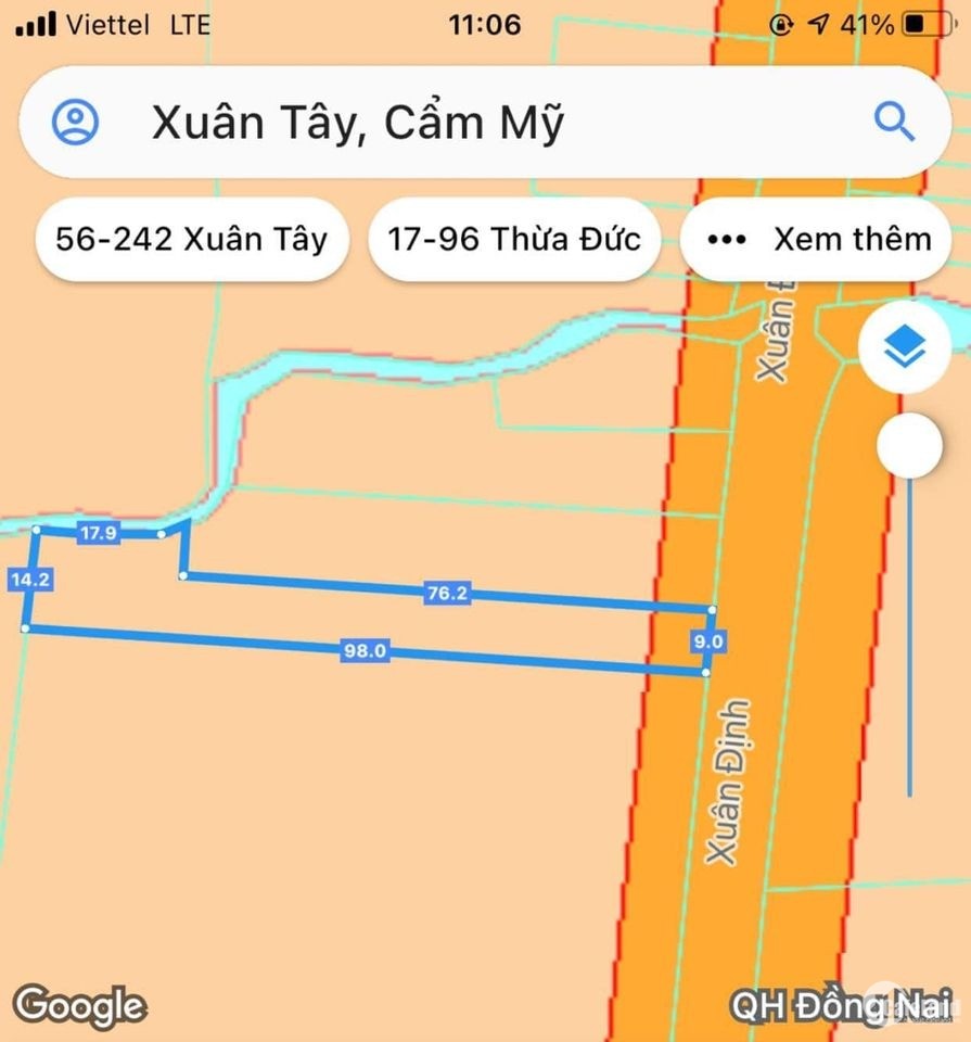 Mặt Tiền Đường Nhựa Xuân Định  Gần Ngã Tư Biên Hoà 2.