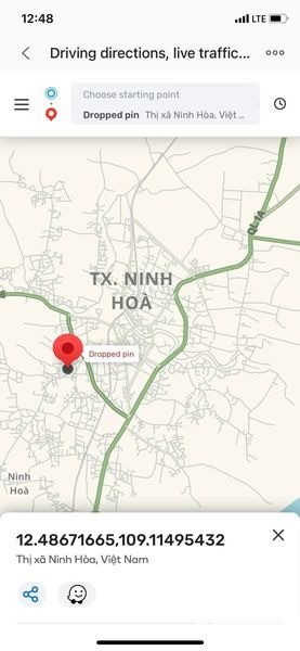 Bán lô đất thôn Tân Thừa , xã Ninh Bình , Tx; Ninh Hoà.