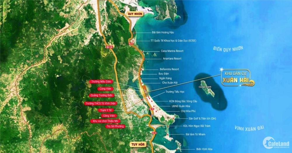 "Gom đất biển Phú Yên" liền kề Quốc Lộ 1D -  giá tốt cuối năm O79 79 86 379