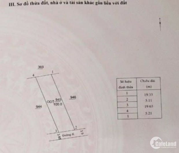 Hộ khẩu nghĩa lộ Cách mặt tiền đường chính xíu cần bán lô đất