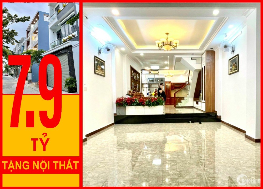 Nhà Riêng Quận 7, Nhà Mới Tặng Nội Thất Mới 100%, 1 Trệt 3 lầu, DTSD: 300m2 