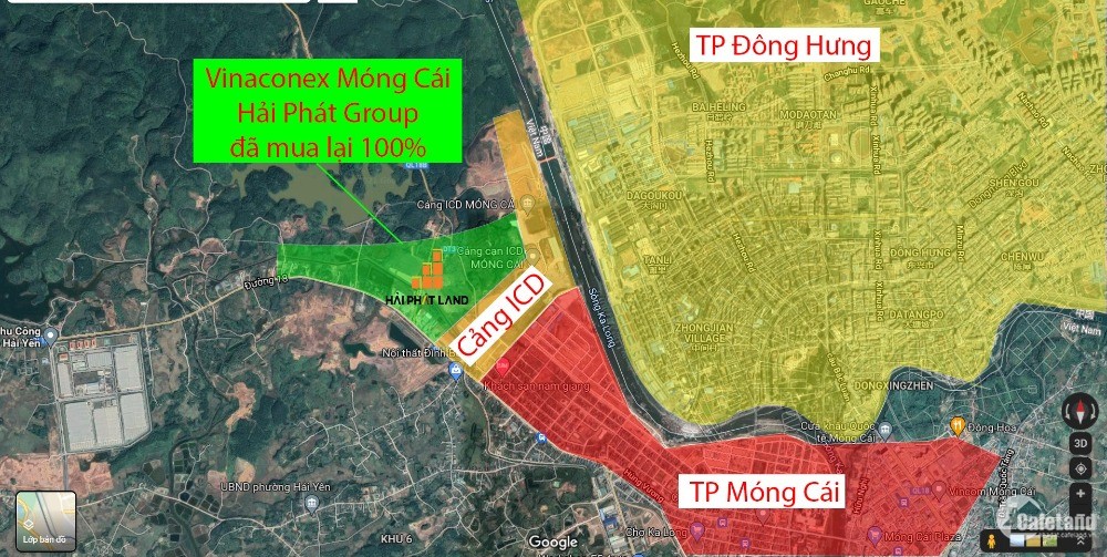 Chính chủ cần bán lô đất nền 3 mặt thoáng gần cảng Thành Đạt,thành phố Móng Cái