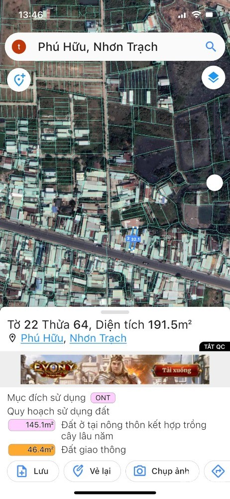 bán nhà mặt tiền đường Lý Thái Tổ , xã Phú Hữu -Nhơn Trạch - Đồng Nai