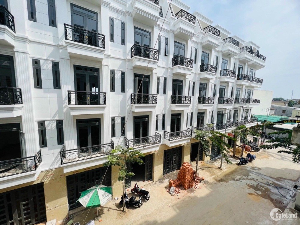 nhà phố liền kề, 1 trệt 3 lầu đường Hà Huy Giáp, Q12 diện tích 56m2 chỉ 4,8 tỷ