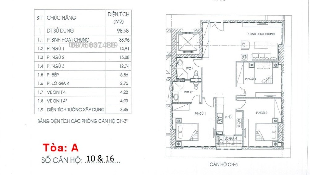 Gia đình chuyển nhà cần bán gấp CH số 910 diện tích 100m2 ( 3PN) tại IA20 Ciputr