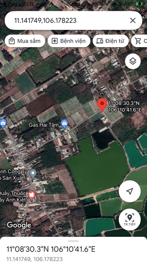 Bán đất trung tâm TT Bến Cầu,Tây Ninh,SHR,DT 200m2