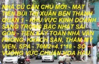 Bán nhà cũ cần chủ mới mặt tiền Bùi Thị Xuân Bến Thành Quận 1 76m2 giá 5