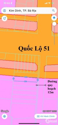Đất QL51 giá tốt đầu tư. Có 51m mặt tiền đường QL51 và 9,5m mặt tiền đường 15m