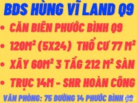 CTY Hùng Vĩ Land Chốt Biệt Thự Biên 5x24m Phước Bình 3 tầng chỉ 14.2 tỉ