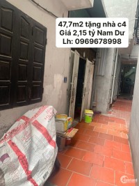 Cần bán gấp mảnh đất 47,7m2 tặng nhà c4, giá 2,3 tỷ Nam Dư