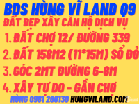 BDS HVL Bán lô biệt thự 157m2 (11*15m) xây tự do Phước Long B, Q9 Giá 9 tỷ