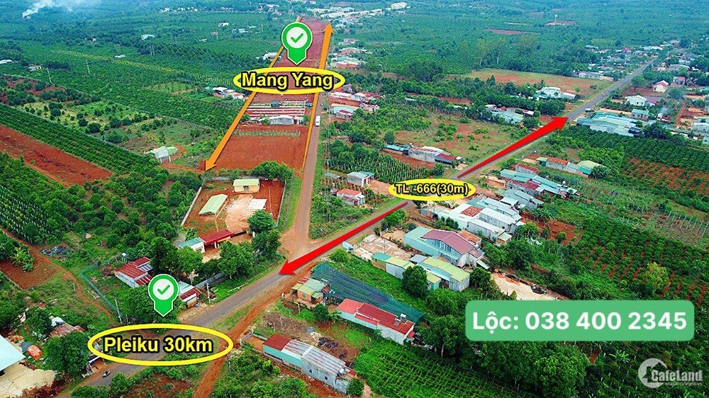 Bán nhanh 5 suất nội bộ đất nền biệt thự Bazan, Mang Yang - Gia Lai