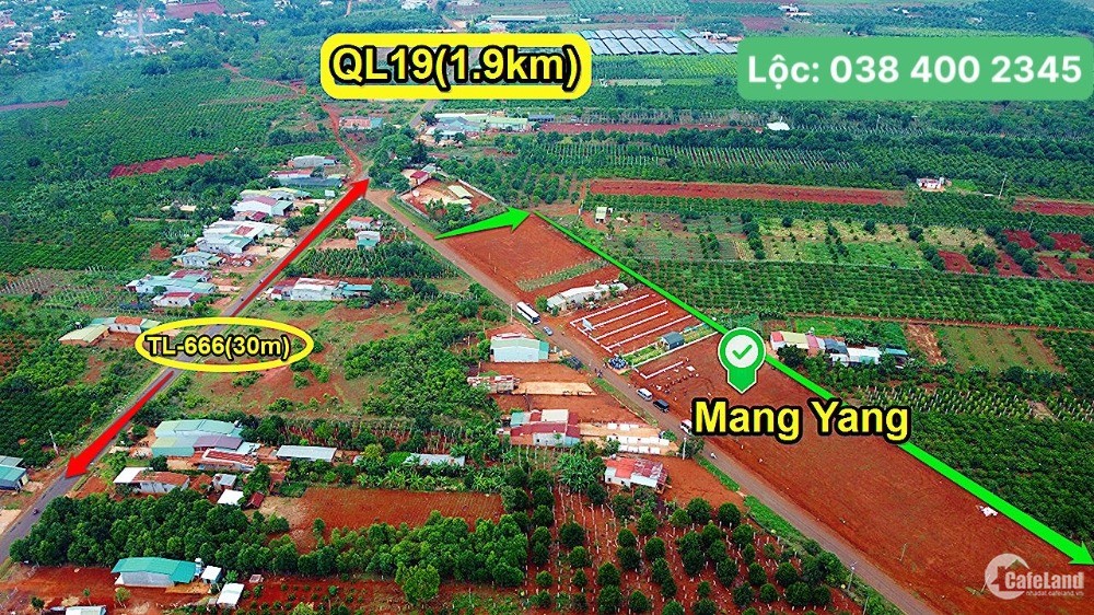 Bán nhanh 5 suất nội bộ đất nền biệt thự Bazan, Mang Yang - Gia Lai