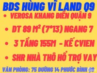 CTY Hùng Vĩ Land Bán Biệt Thự Verosa Khang Điền 7x13m Chỉ 14,6 Tỷ.