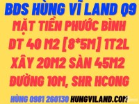 CTY Hùng Vĩ Land Nhà 3 tầng MT Phước Bình (3PN-3WC) ngang 8m chỉ 4.4 tỷ