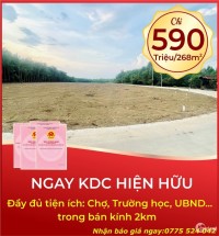 Chỉ với 2,2 triệu/m2 sở hữu ngay đất nền KDC Bình Phước