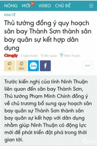 Đất nền ven biển gần sân bay Thành Sơn