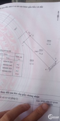 Cần bán đất TĐC Phú Xuân 26ha diện tích 71.4m2