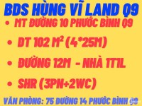 CTY Hùng Vĩ Land [NC] Lô góc 2MT 103 m² 270A Đỗ Xuân HỢp chỉ 13.2 tỉ 03/06/2022