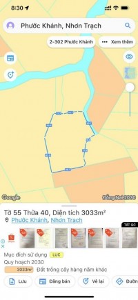 Cần bán 3 thửa đất lúa xã Phước Khánh, Nhơn Trạch, chỉ 630 triệu/1000m