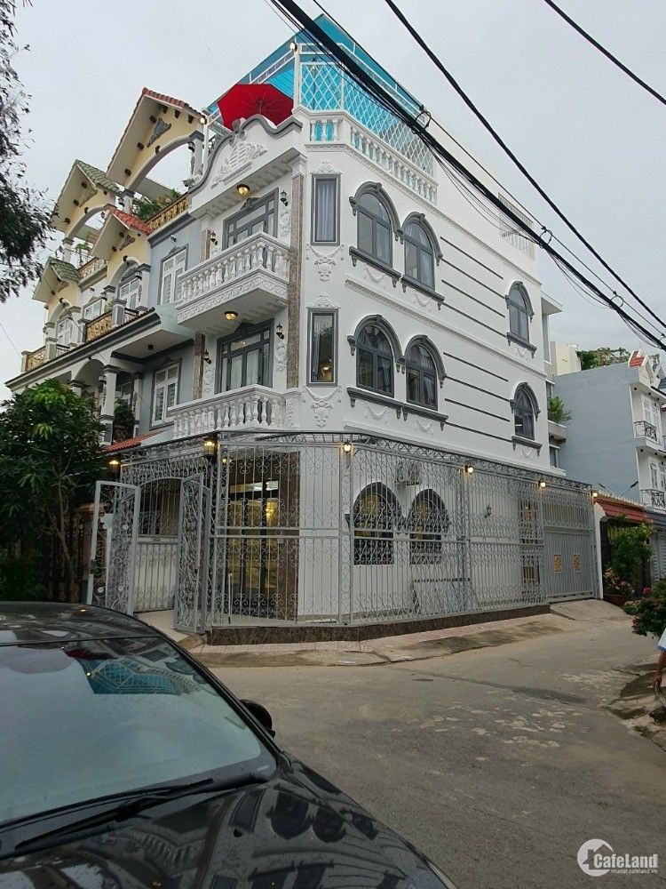 Biệt thự phố 2 mặt tiền 6x15m, 1 trệt 3 lầu sân thượng đường Huỳnh Tấn Phát