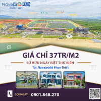 CHỈ 37TR/M2 DỄ DÀNG SỞ HỮU NGAY BIỆT THỰ BIỂN TẠI NOVAWORLD PHAN THIẾT.