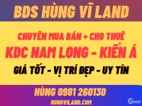 BDS Hùng Vĩ Land [NC] Gía 8.1 tỉ ~ 90 tr/m². Lô Dx KDC Nam Long 90 m²(4.5x20m)